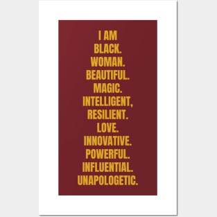 I Am A Powerful Black Woman | African American | Black Queen Posters and Art